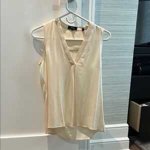 Theory Women's Cream Sleeveless Top